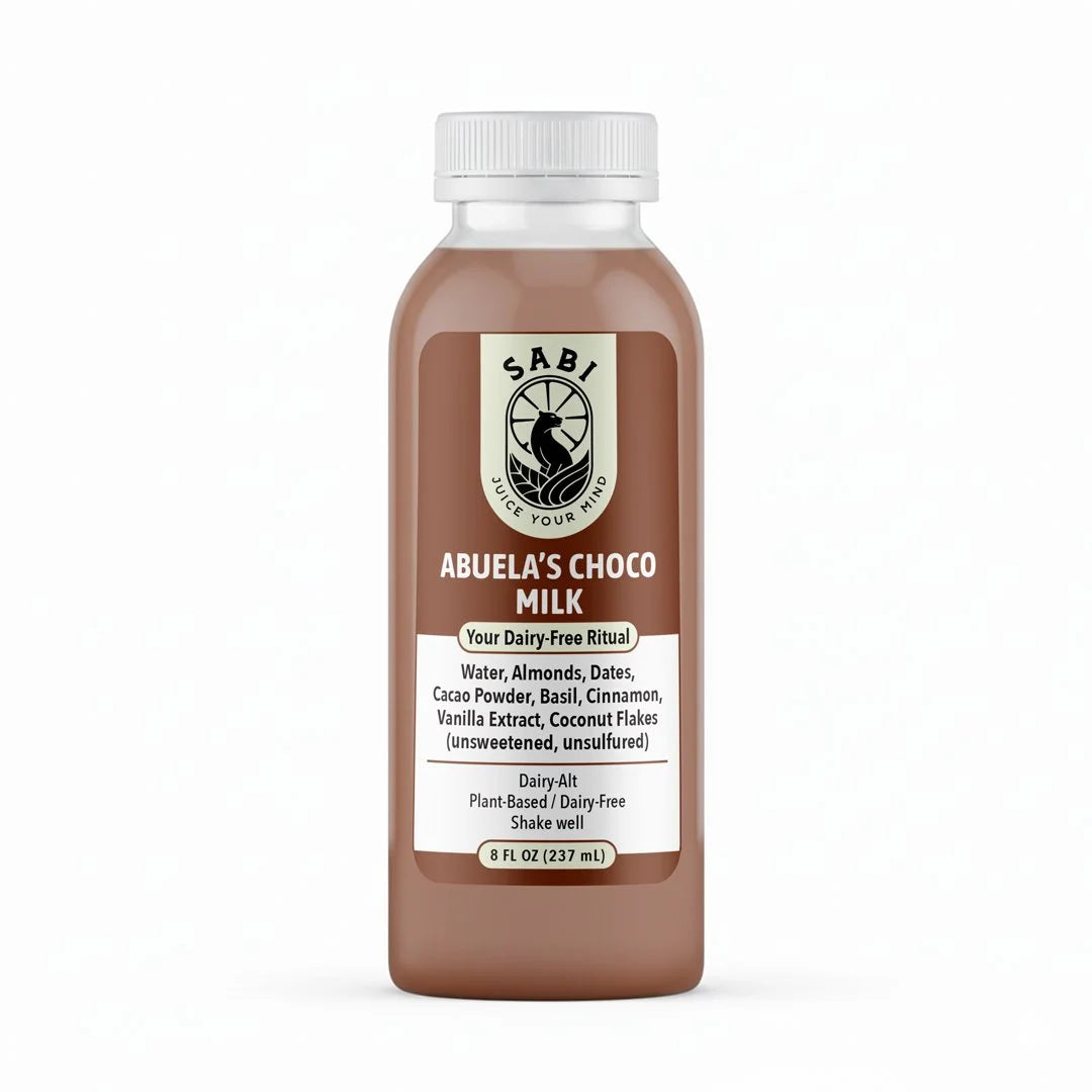 Bottle of Sabi Abuela's Choco Milk on a transparent background